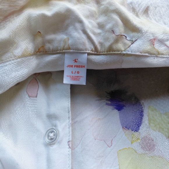 Joe Fresh Pastel Floral Women's Pajama Set - Picture 3 of 5